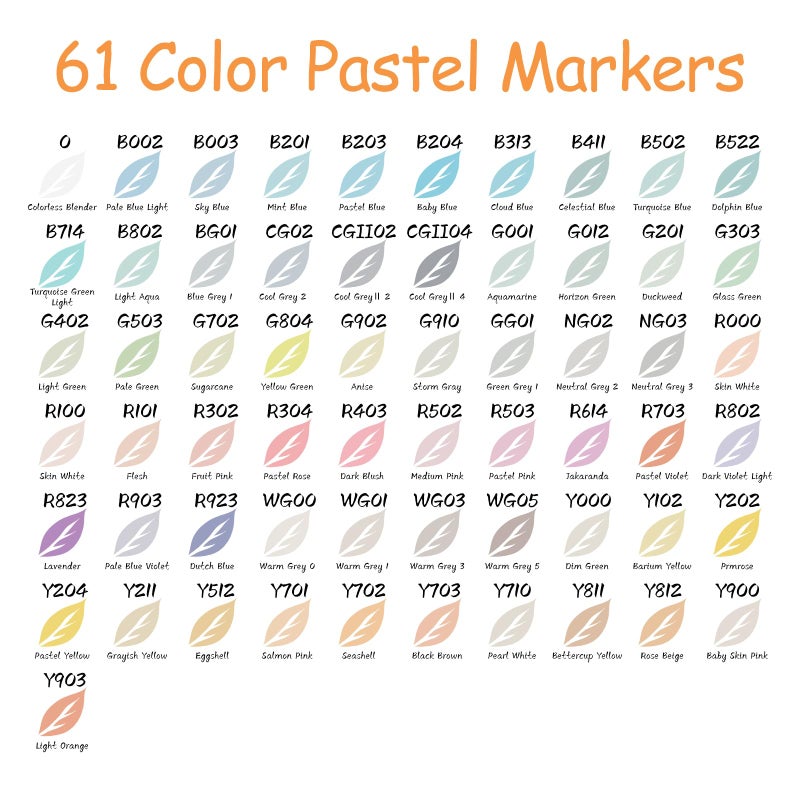Caliart Pastel Markers  61 Colors Dual Tip Alcohol Markers  Easter Basket Stuffers for Kids Teens Toddler  Sketch Pens Permanent Art Markers Set for Adult Book Eggs Decorations Gift Drawing Supplies - Image 3